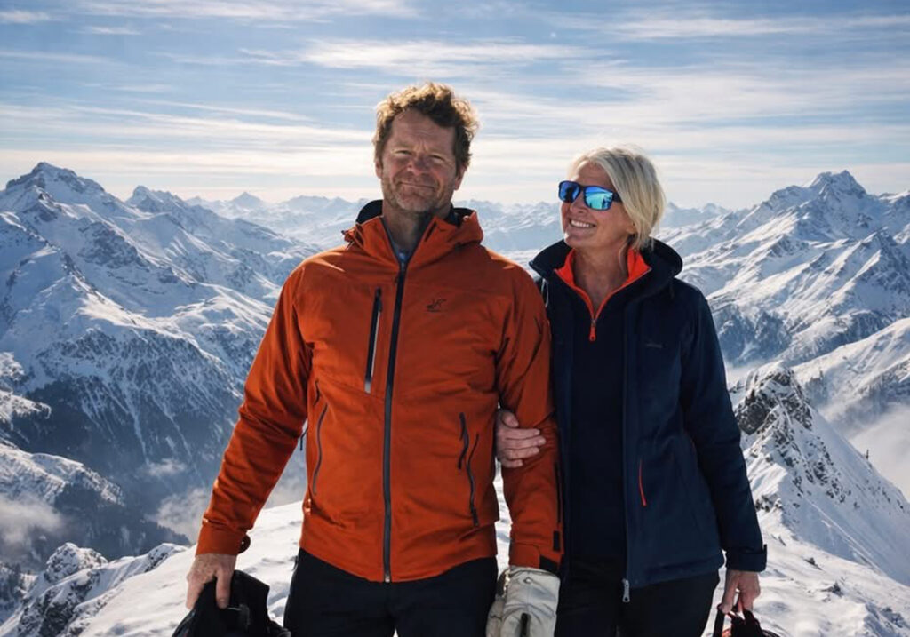 skidor i alperna med Åsa och Olle